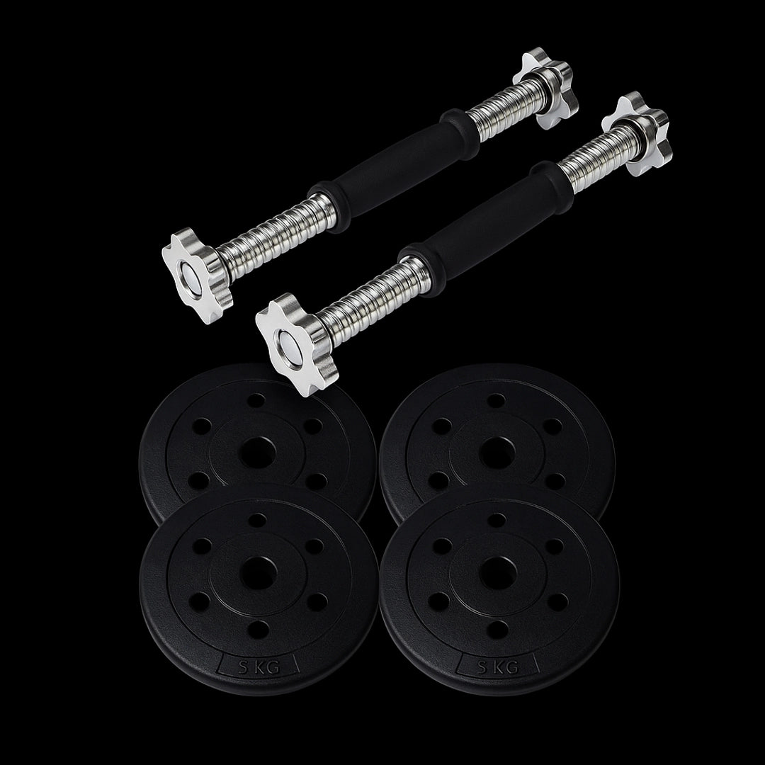 Pack mancuerna preolimpica 20 kg NEGRO