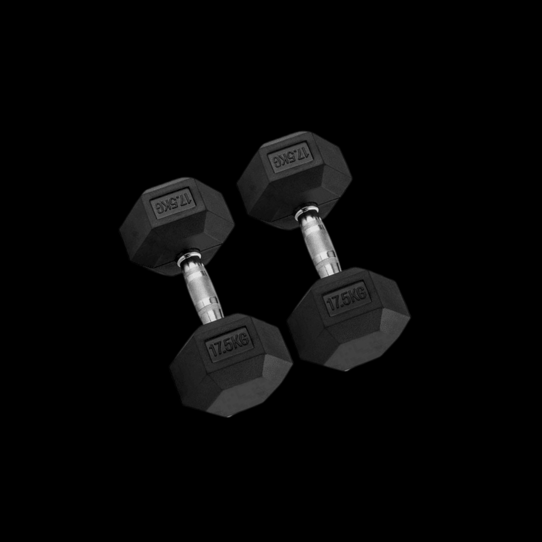 Mancuerna hexagonal 17.5 kg (par)