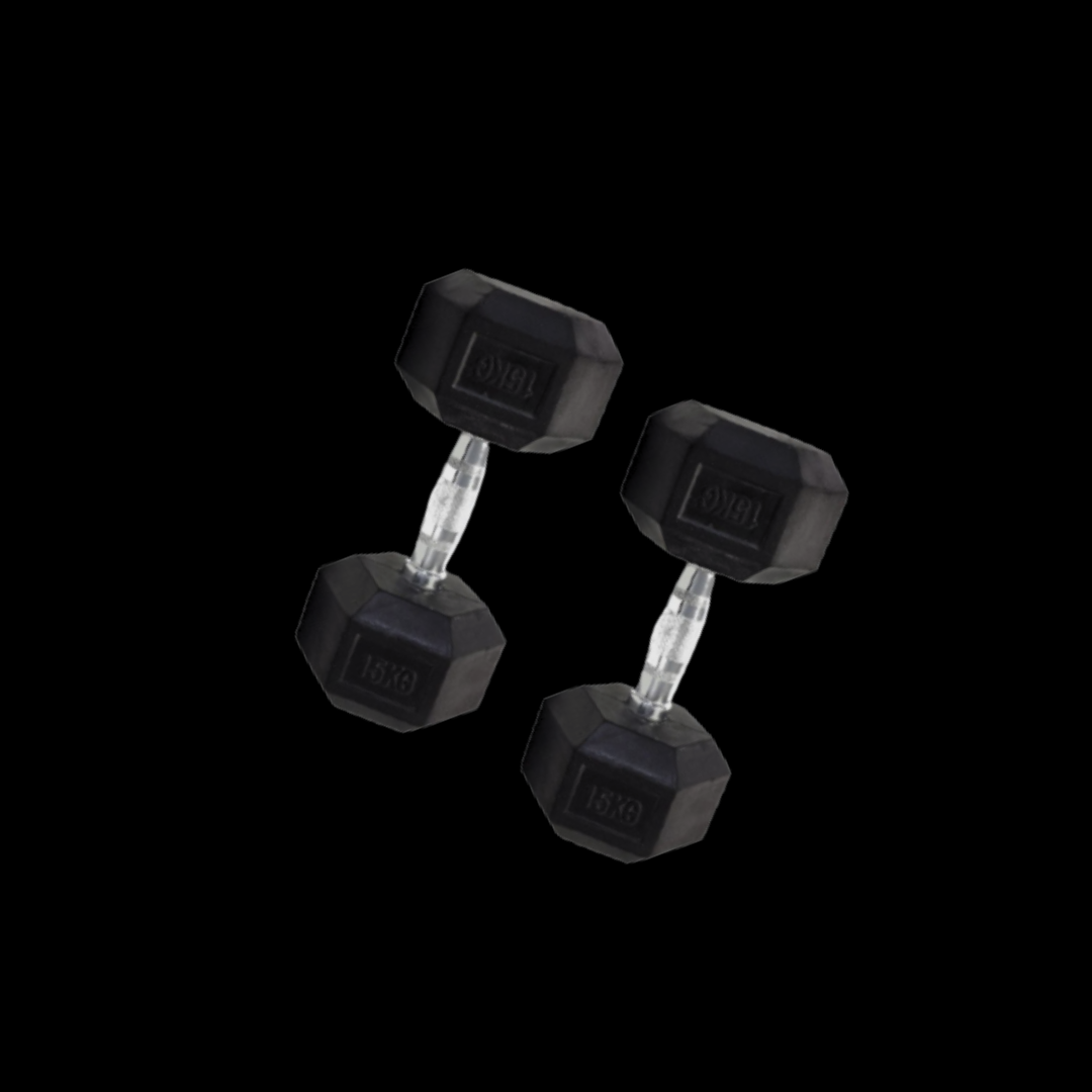 Mancuerna hexagonal 15 kg (par)