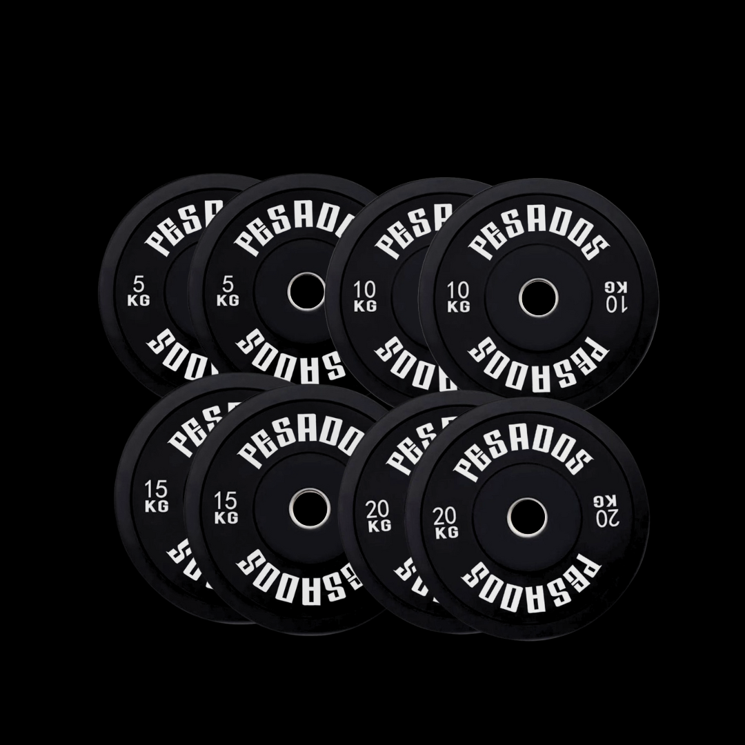 Pack 100 kg discos bumper olímpicos BLACK
