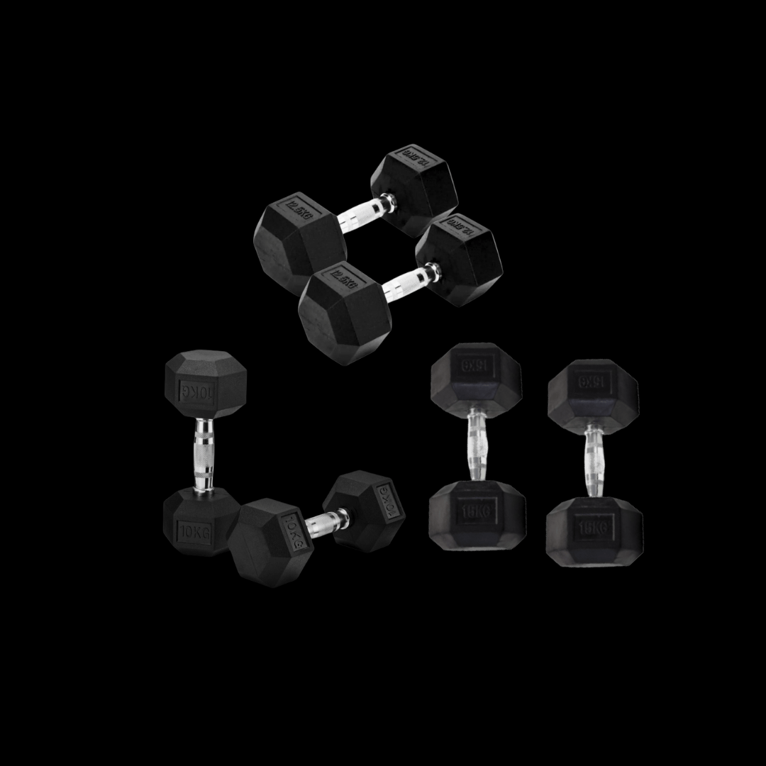 Pack 75 kg mancuernas hexagonales