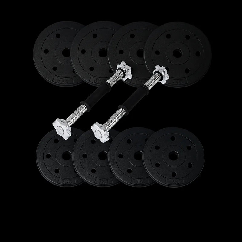 Pack mancuerna preolimpica 30 kg NEGRO