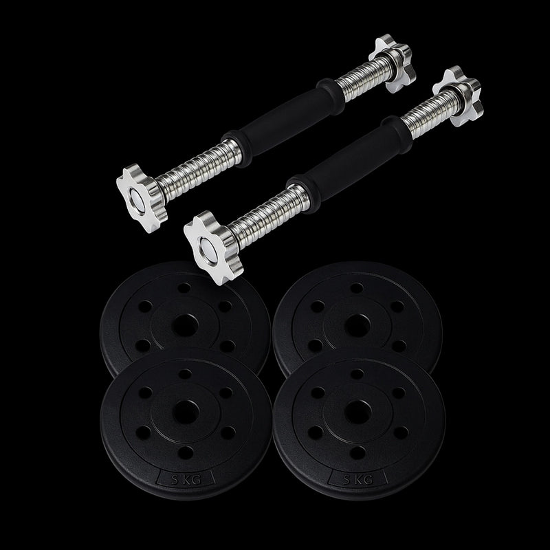 Pack mancuerna preolimpica 20 kg NEGRO