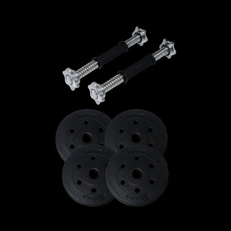 Pack mancuerna preolimpica 10 kg NEGRO