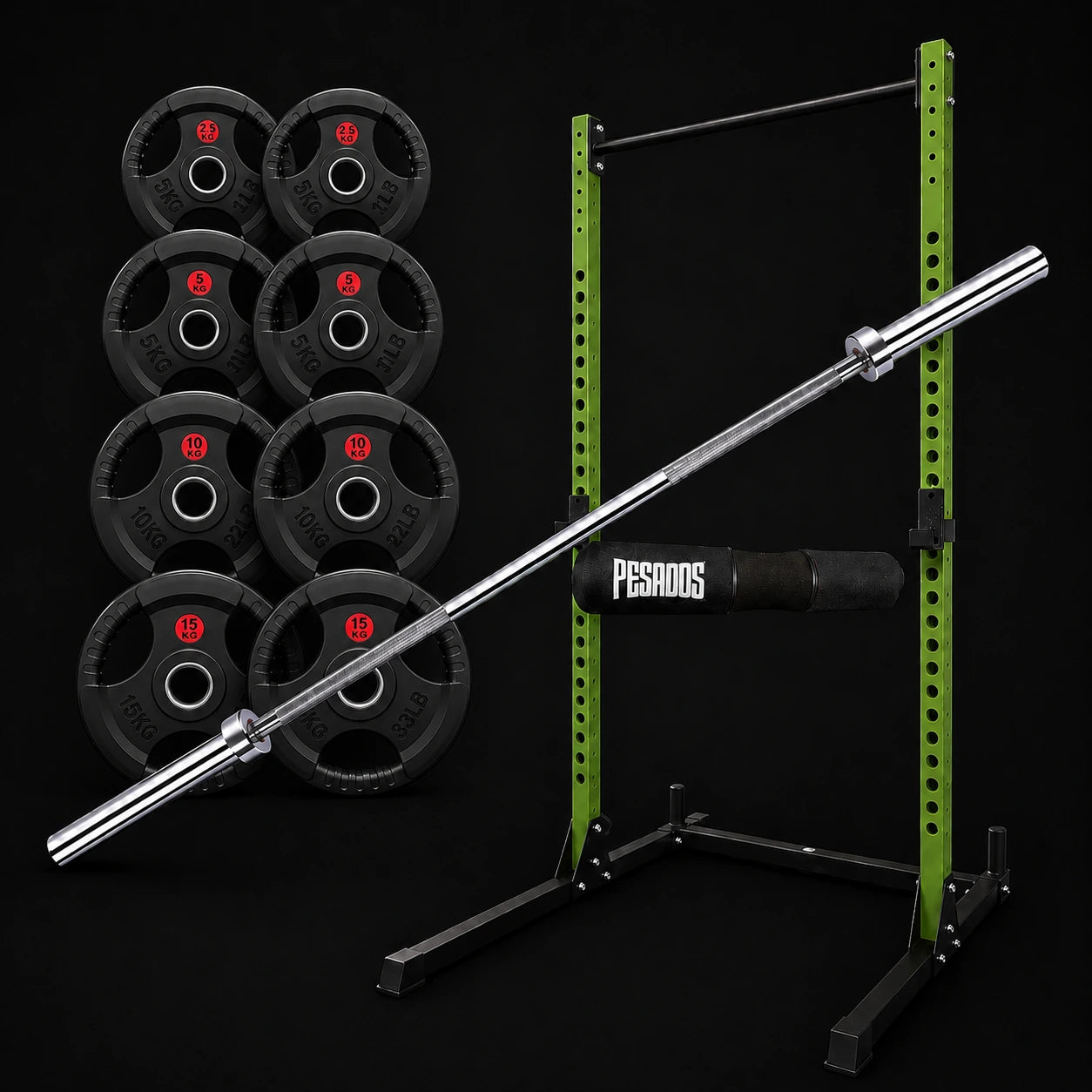 Pack Half Rack 65 kg Grip Olímpico Training Profesional