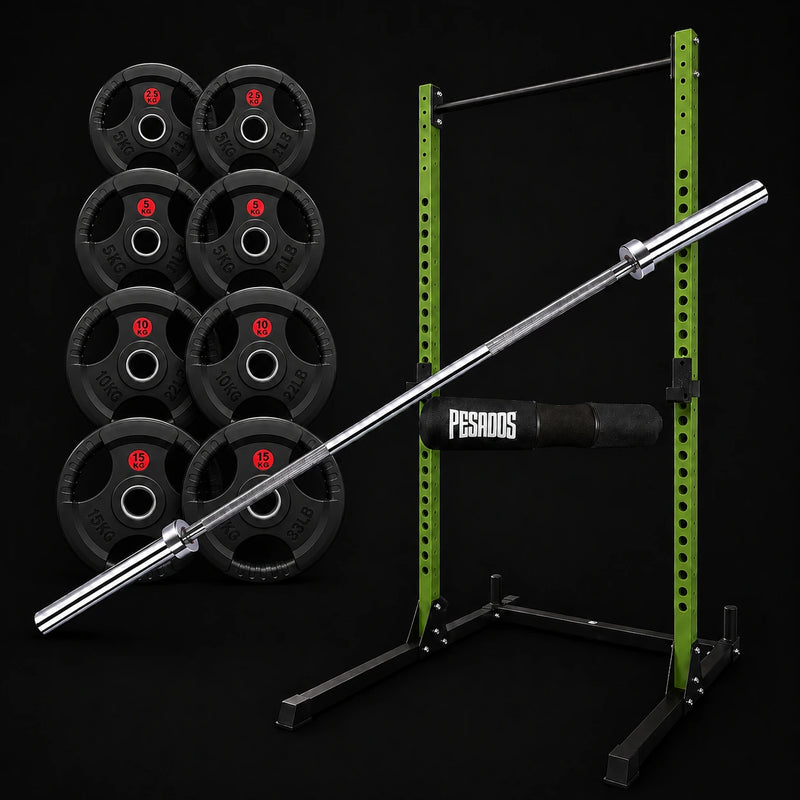 Pack Half Rack 65 kg Grip Olímpico Training Profesional