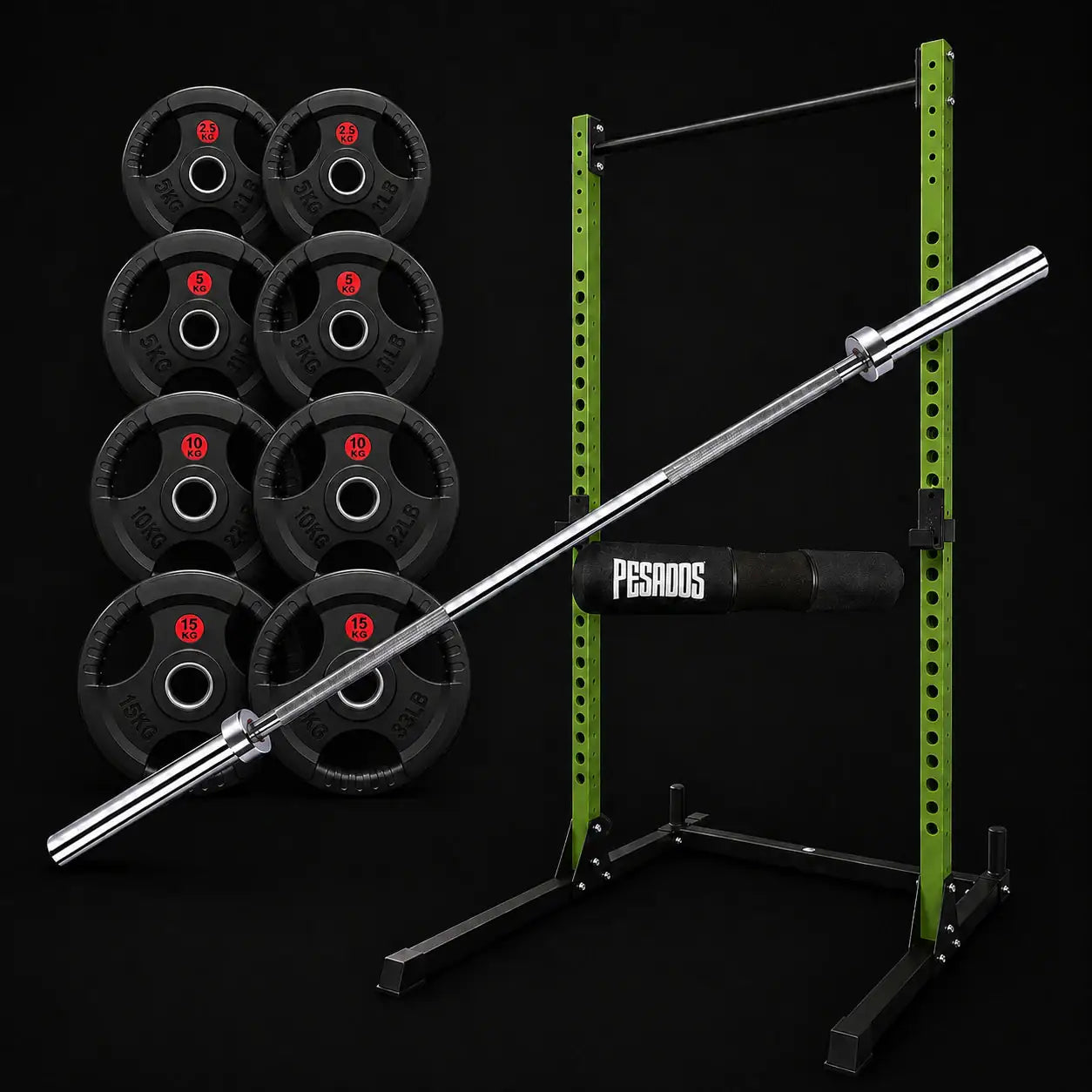 Pack Half Rack 65 kg Grip Olímpico Training Profesional
